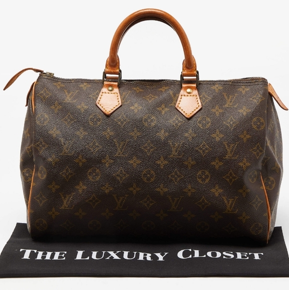 ❌️SOLD❌️ Louis Vuitton Speedy 35 Vintage 1984 -  authentic leather tote monogram - Picture 11 of 14